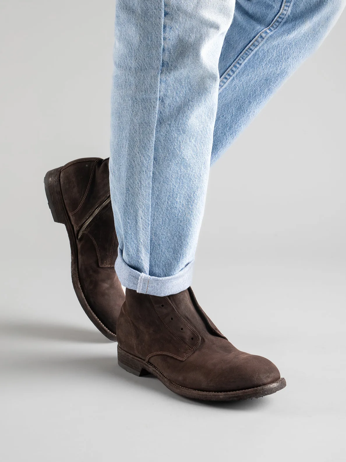 ARBUS 022 - Brown Leather Ankle Boots,Men Boots