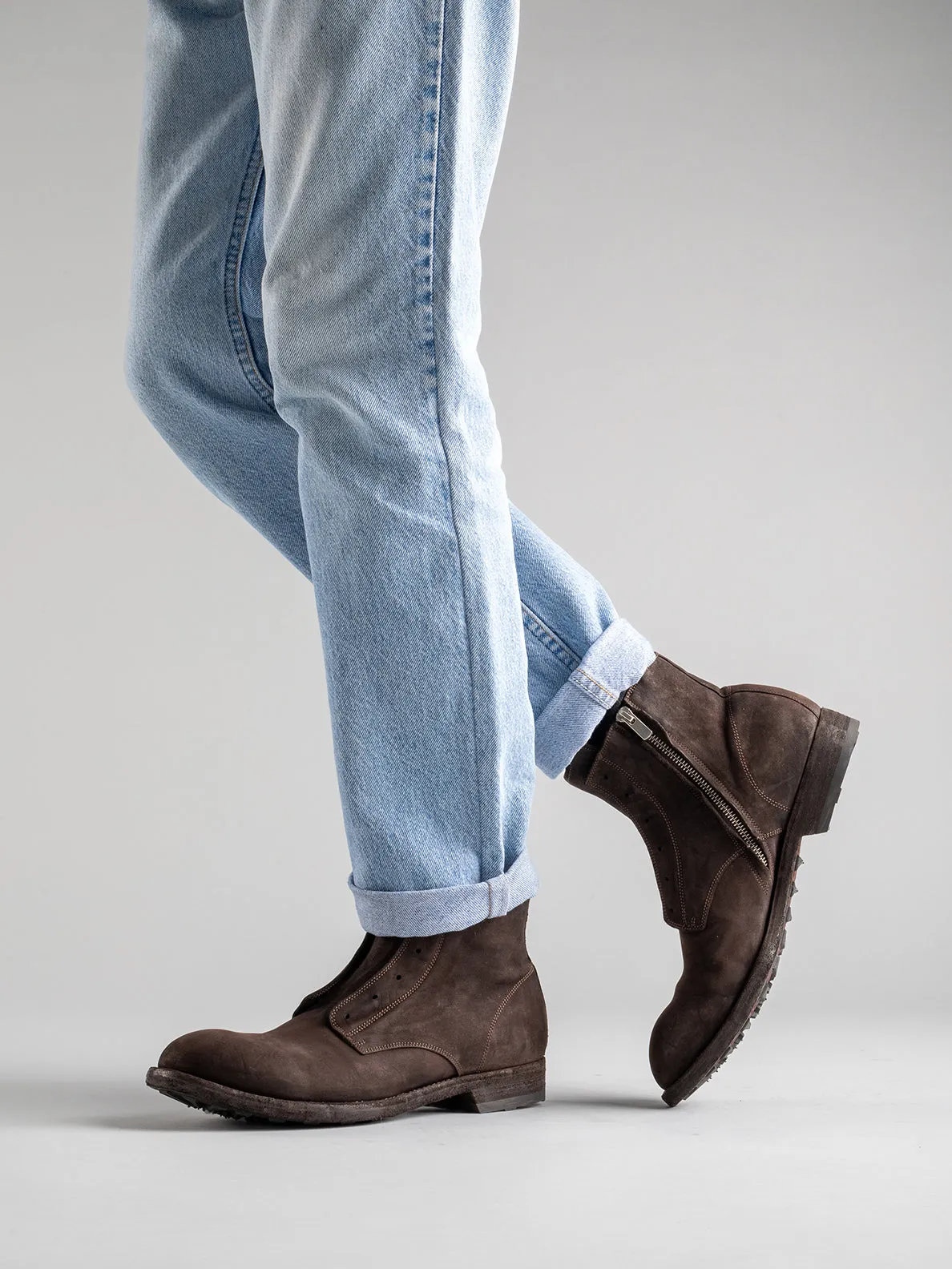 ARBUS 022 - Brown Leather Ankle Boots,Men Boots