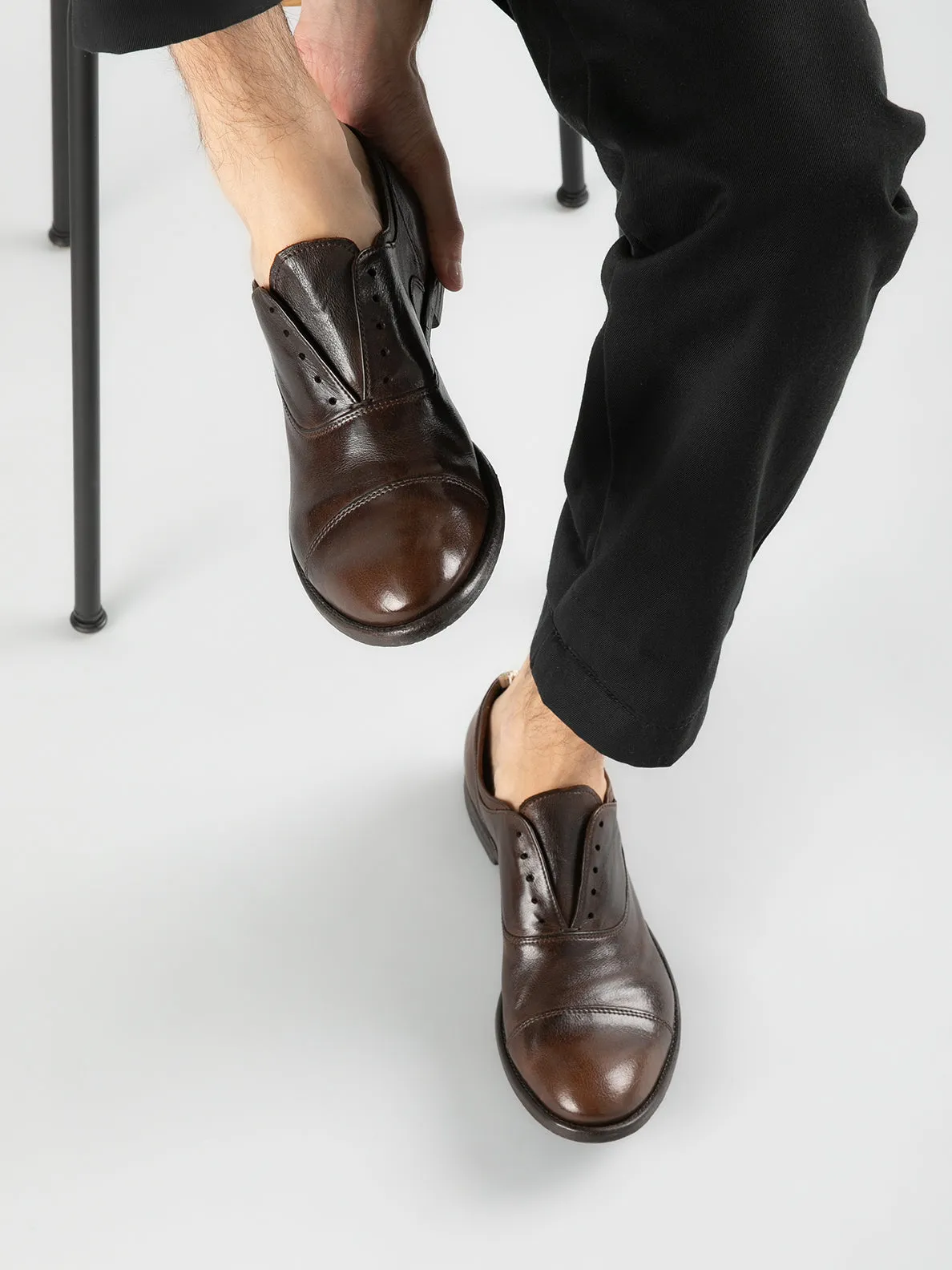 ARC 501 - Brown Leather Oxford Shoes,Men Derby Shoes