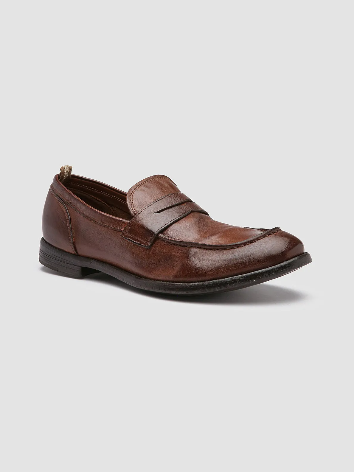 ARC 509 - Brown Leather Penny Loafers,Men