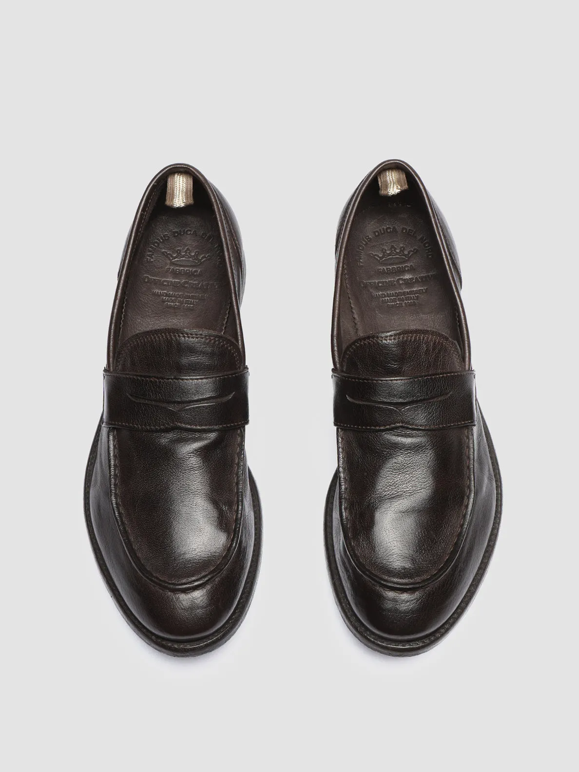 ARC 509 - Brown Leather Penny Loafers,Men