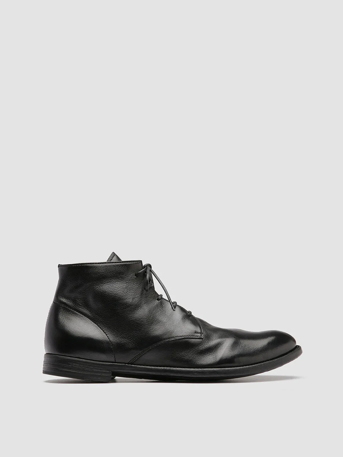 ARC 513 - Black Leather Ankle Boots,Men Boots