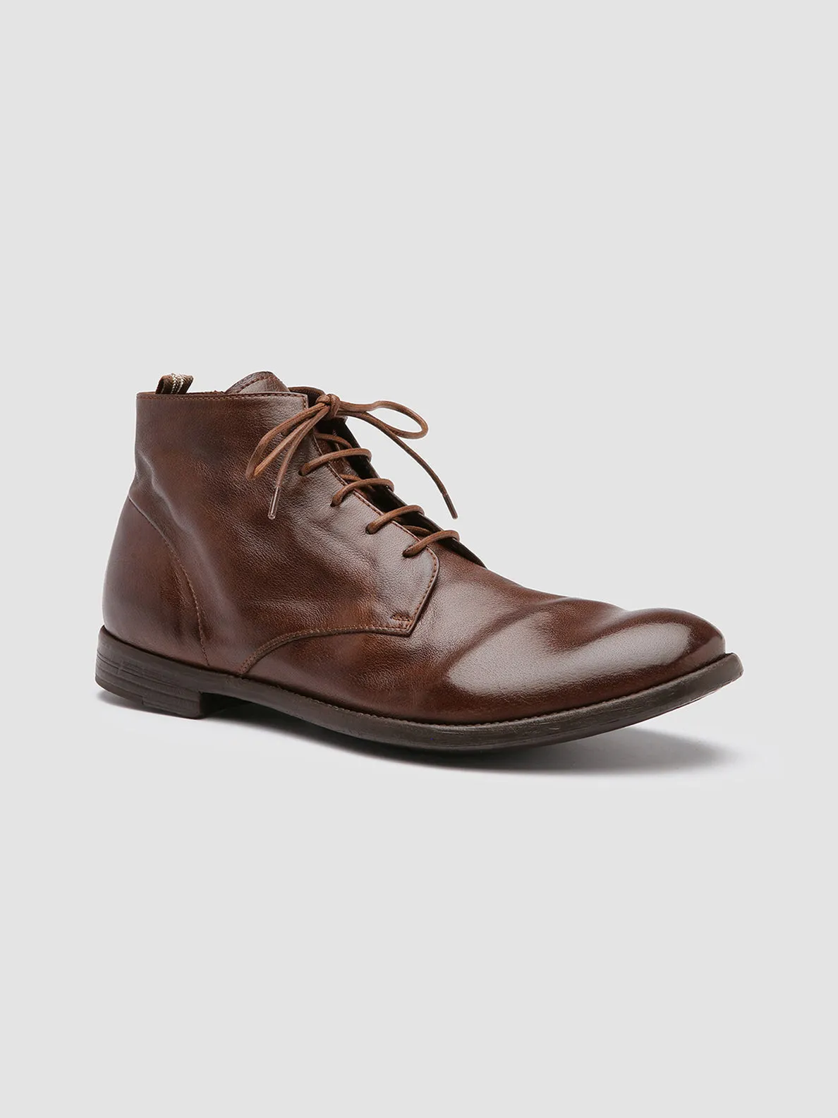 ARC 513 - Brown Leather Ankle Boots,Men Boots