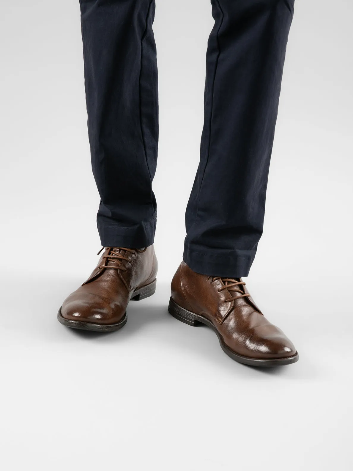 ARC 513 - Brown Leather Ankle Boots,Men Boots