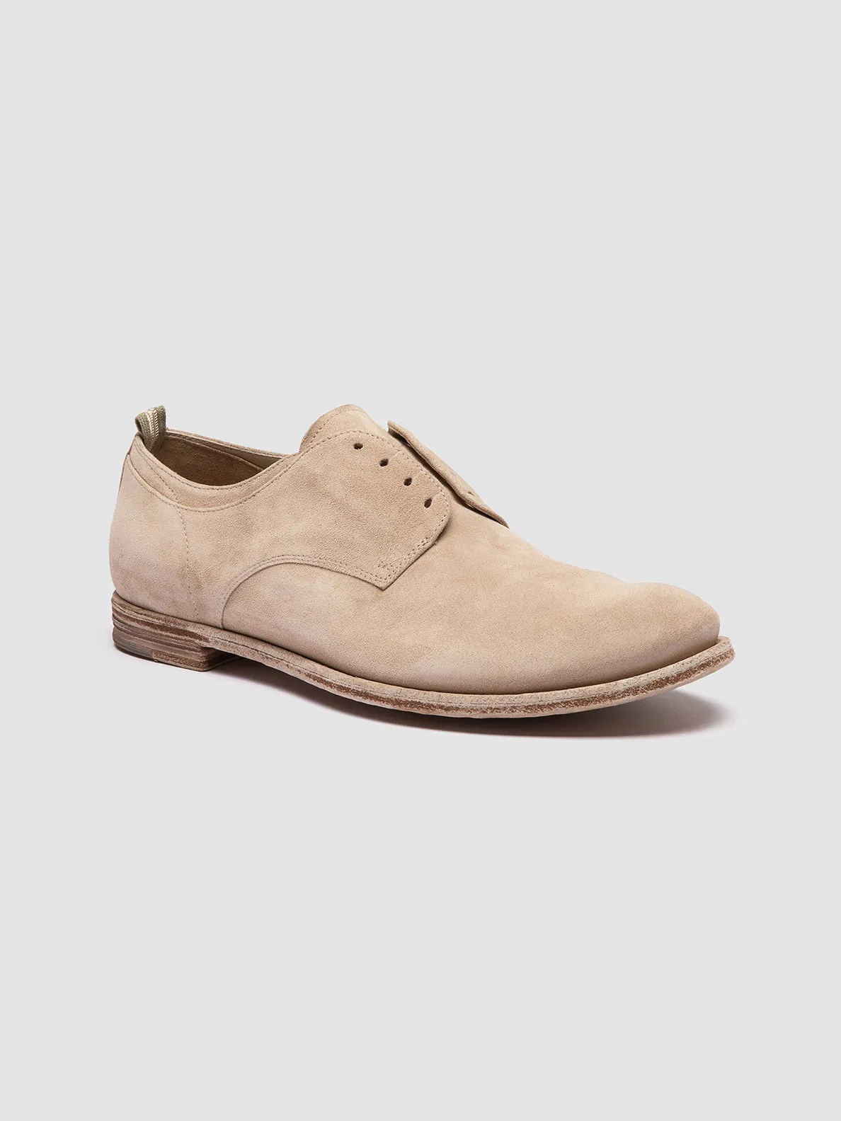 ARCHIVE 500 - Beige Suede Derby Shoes,Men Derby Shoes