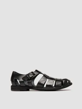 ARCHIVE 521 - Black Leather Sandals,Men Sandals