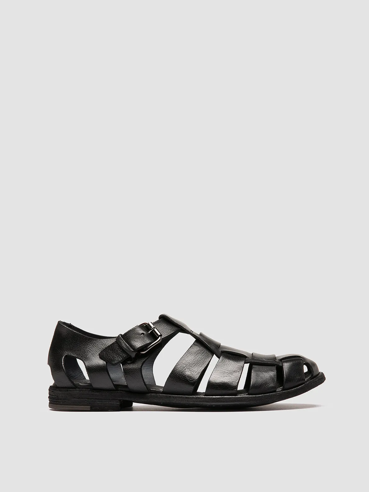 ARCHIVE 521 - Black Leather Sandals,Men Sandals