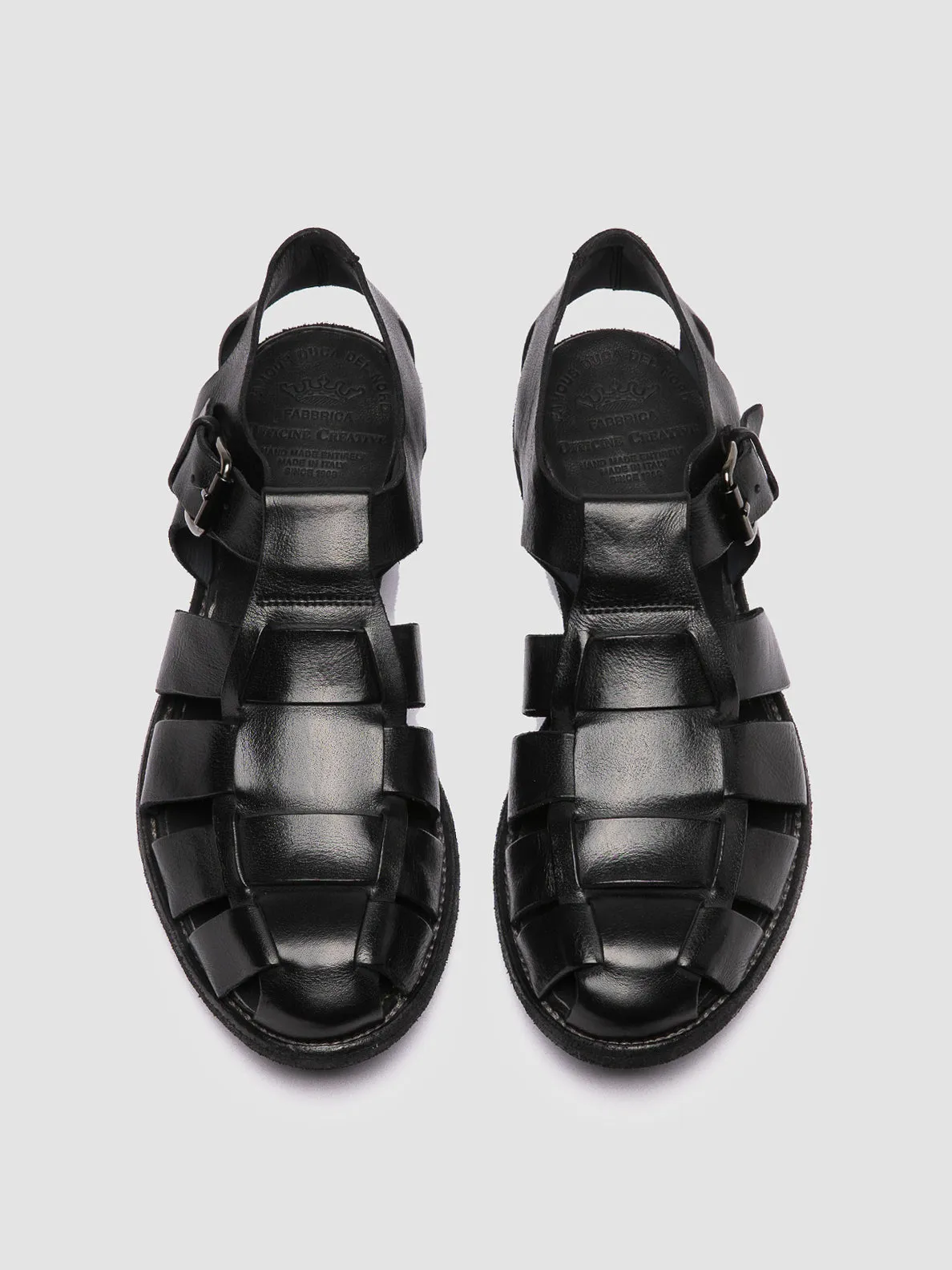 ARCHIVE 521 - Black Leather Sandals,Men Sandals