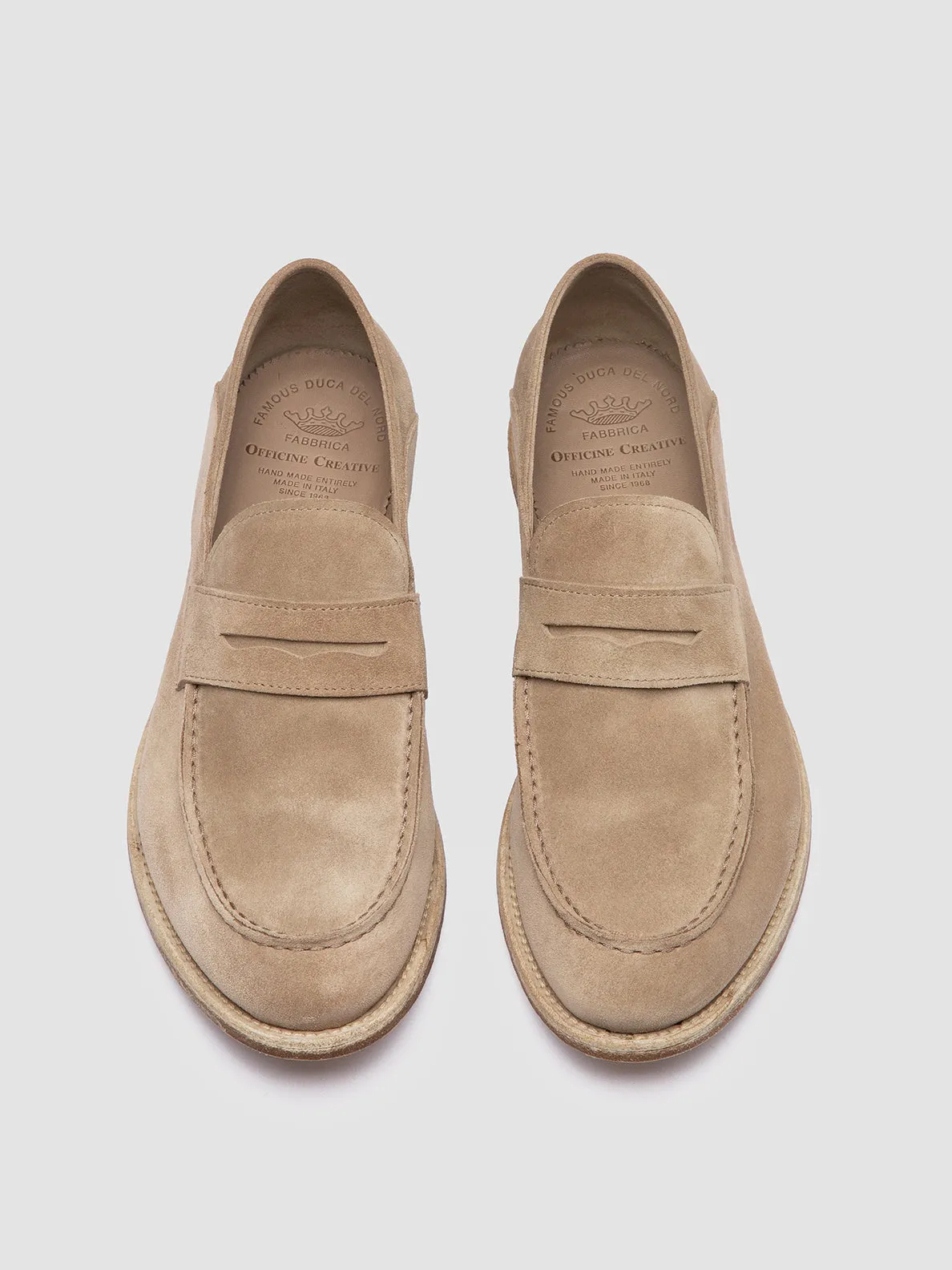 ARCHIVE 522 - Beige Suede Penny Loafers,Men