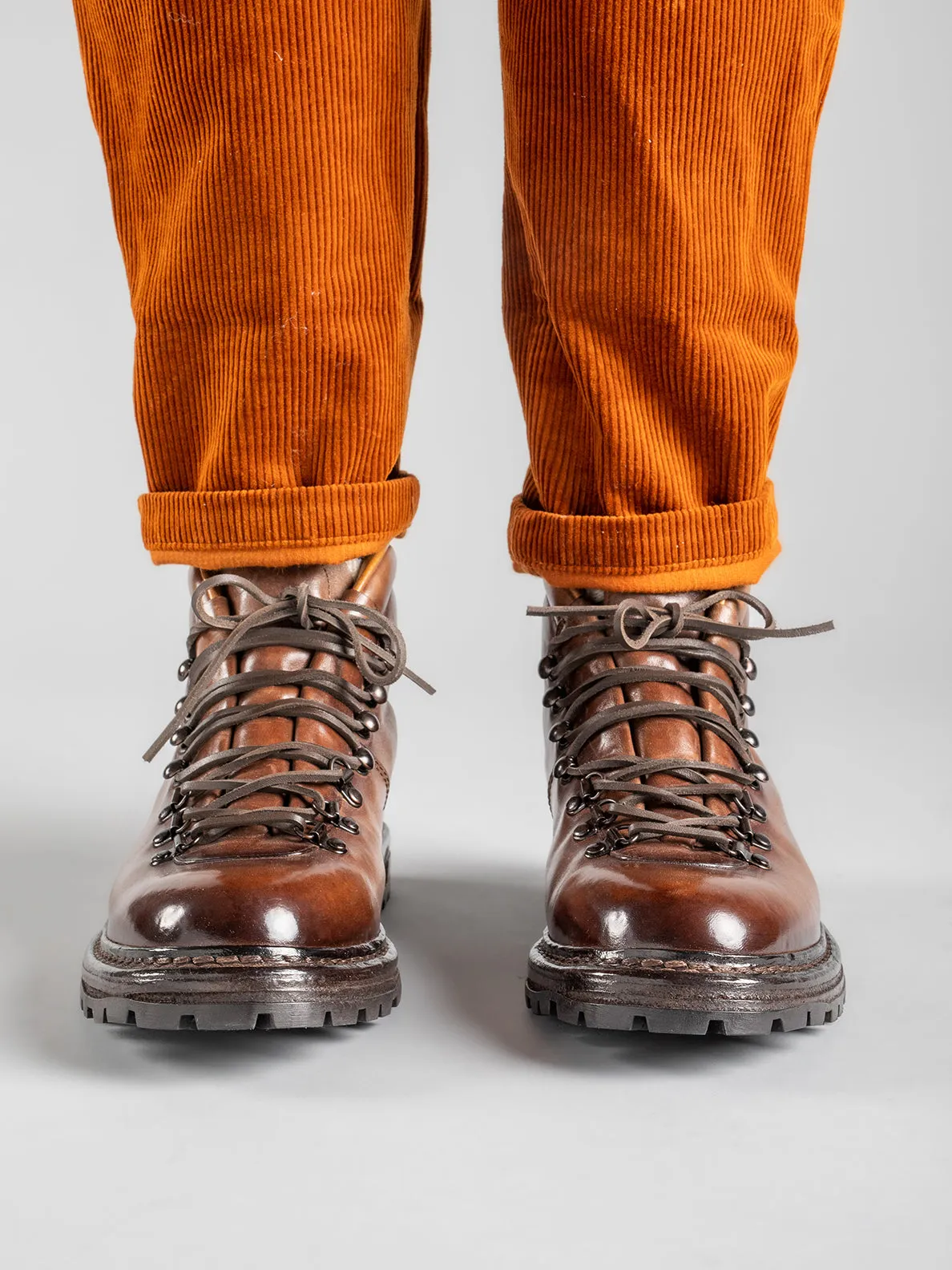 ARTIK 001 - Brown Leather Lace Up Boots,Men Boots