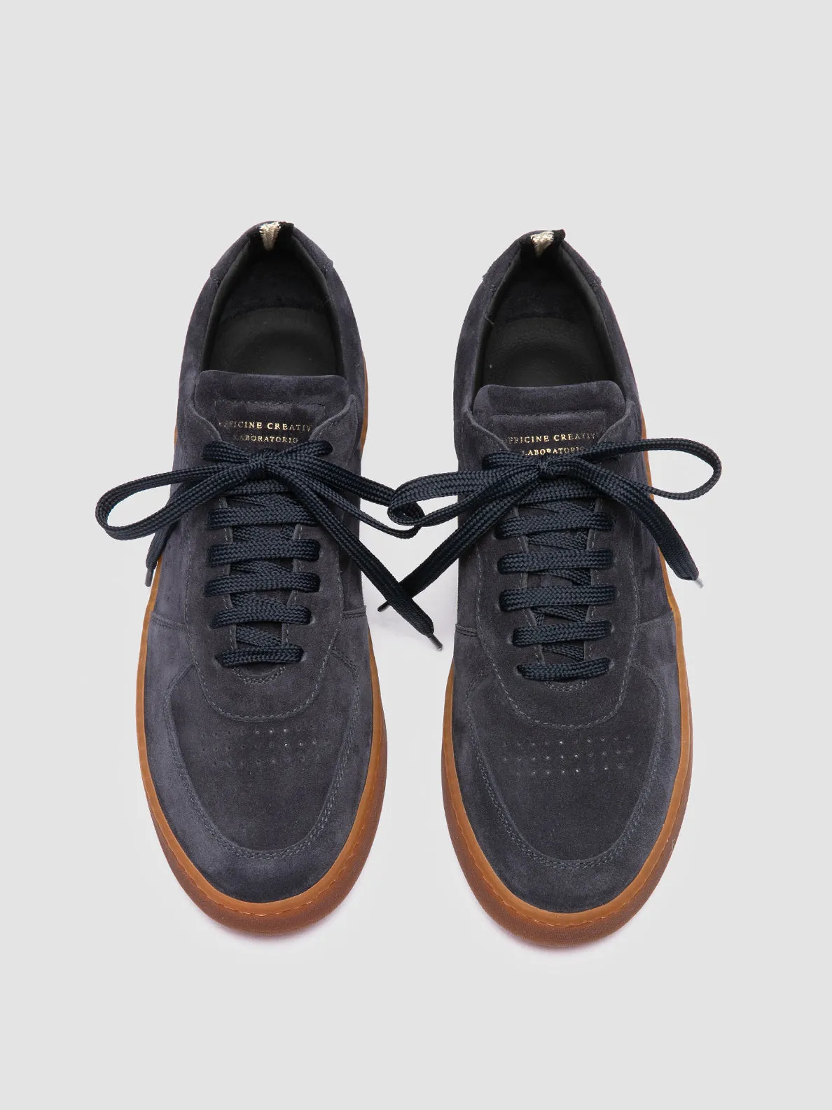 ASSET 001 - Navy Suede Sneakers,Men