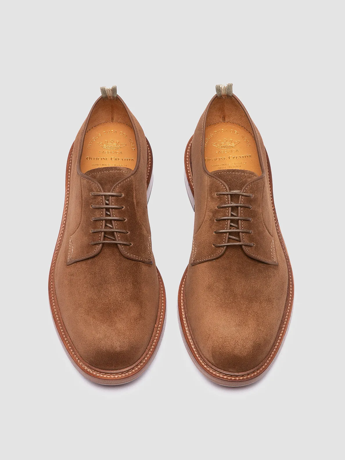 ASTON 001 - Brown Suede Derby Shoes,Men Derby Shoes