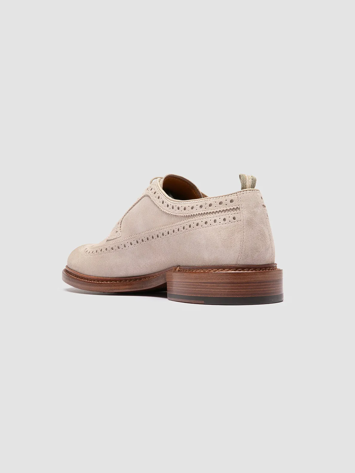 ASTON 003 - Ivory Suede Derby Shoes,Men Derby Shoes