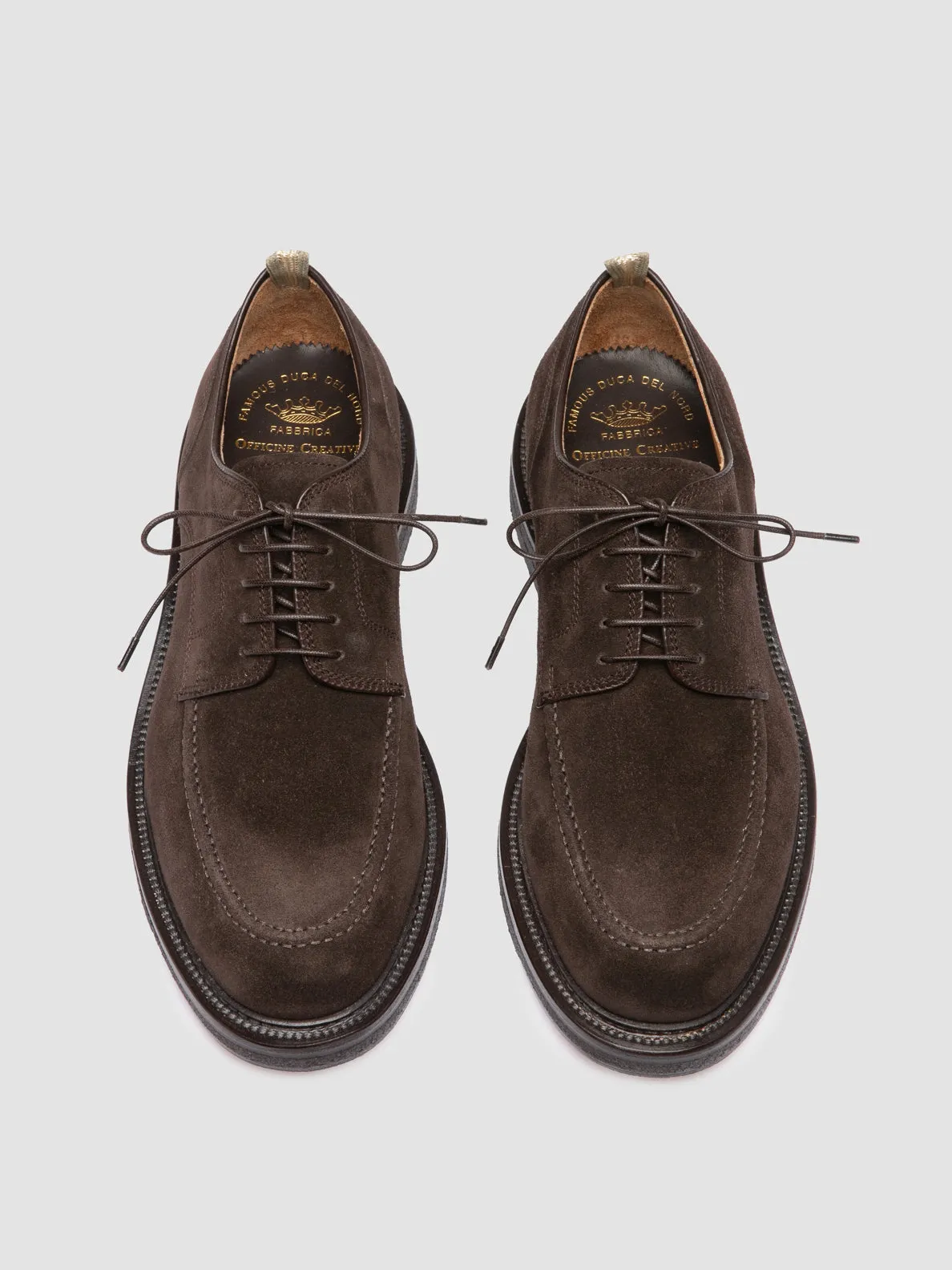 ASTON CREPE 003 - Brown Suede Derby Shoes,Men Derby Shoes