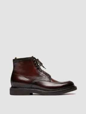 ASTON CREPE 004 - Brown Leather Lace-Up Boots,Men Boots