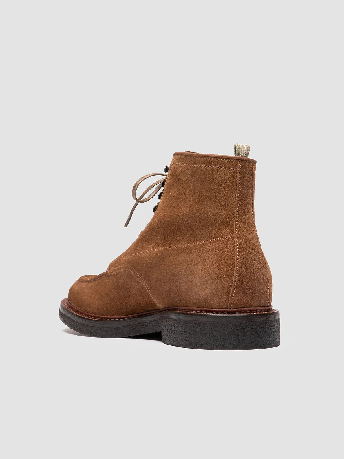 ASTON CREPE 004 - Brown Suede Lace-Up Boots,Men Boots