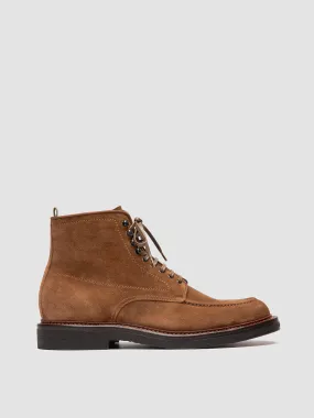 ASTON CREPE 004 - Brown Suede Lace-Up Boots,Men Boots