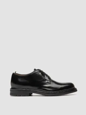 ASTON FLEXI 001 - Black Leather Derby Shoes,Men Derby Shoes