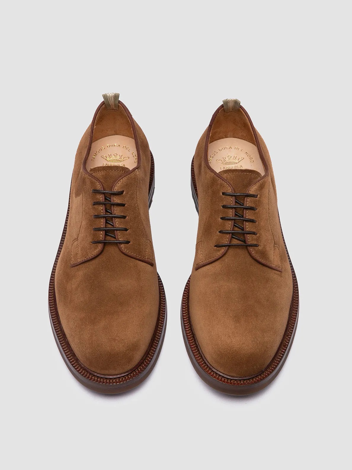 ASTON FLEXI 001 - Brown Suede Derby Shoes,Men Derby Shoes