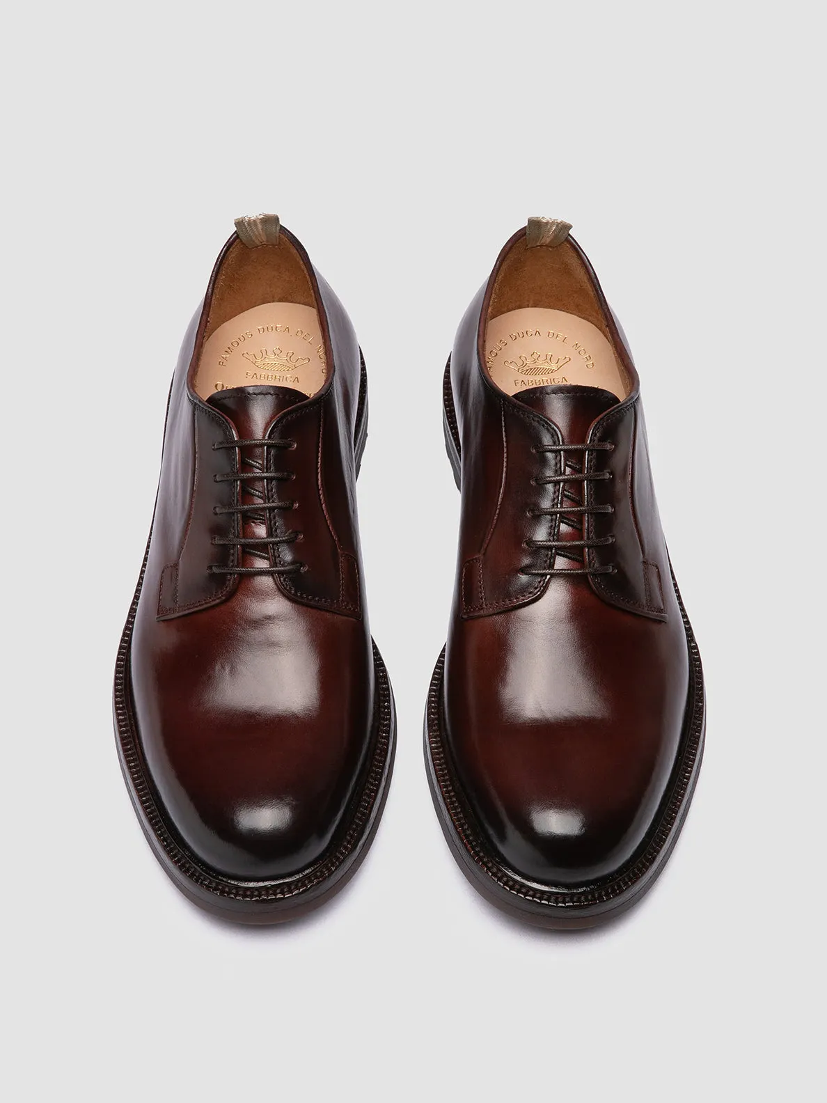 ASTON FLEXI 001 - Burgundy Leather Derby Shoes,Men Derby Shoes