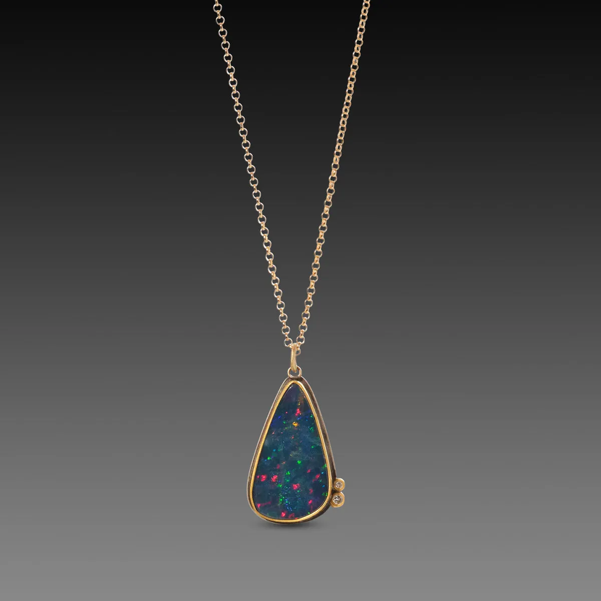 Australian Opal Teardrop Necklace,Jewelry Delicate & Elegant
