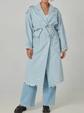 AVERY-BO Trench Coat - Blue Opal,Women