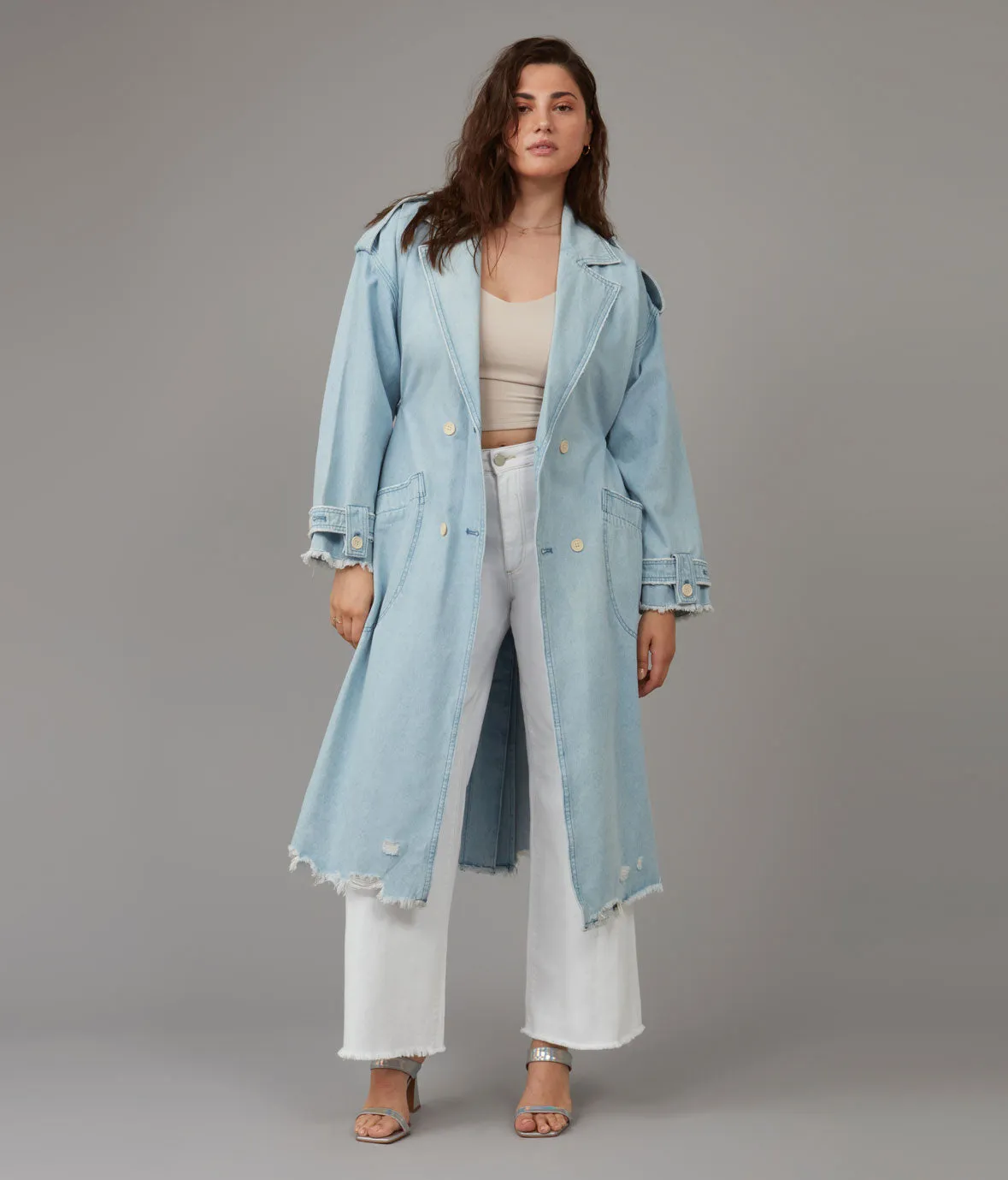 AVERY-BO Trench Coat - Blue Opal,Women