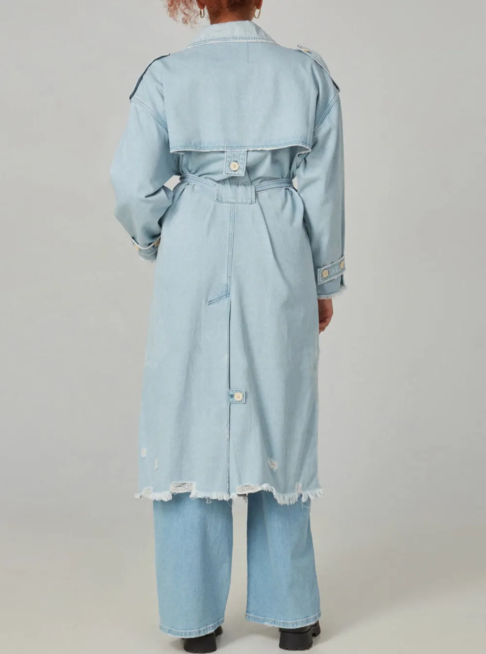 AVERY-BO Trench Coat - Blue Opal,Women