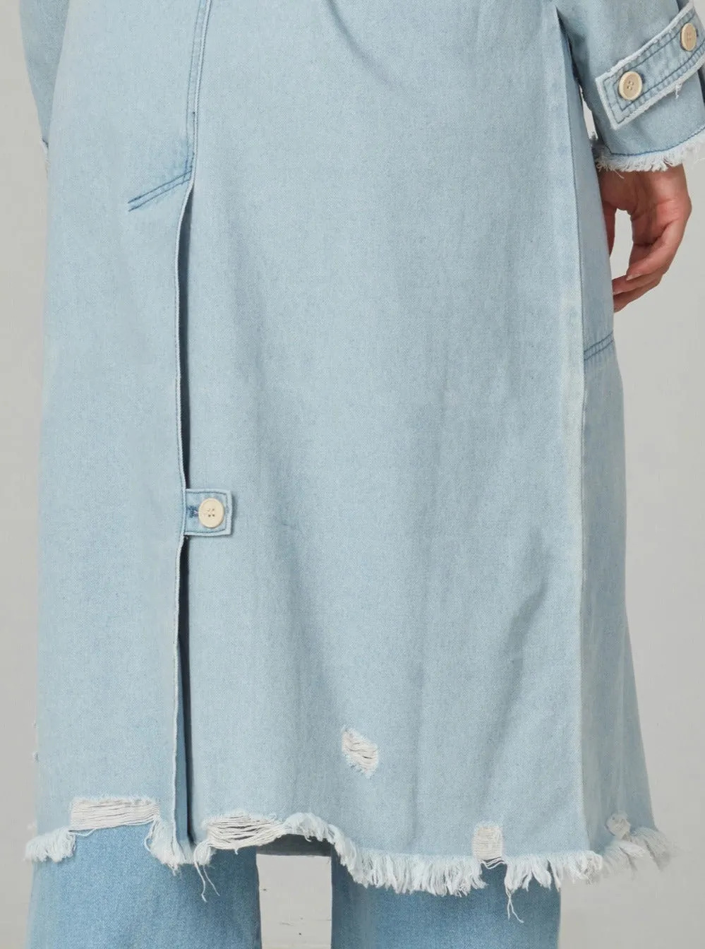 AVERY-BO Trench Coat - Blue Opal,Women