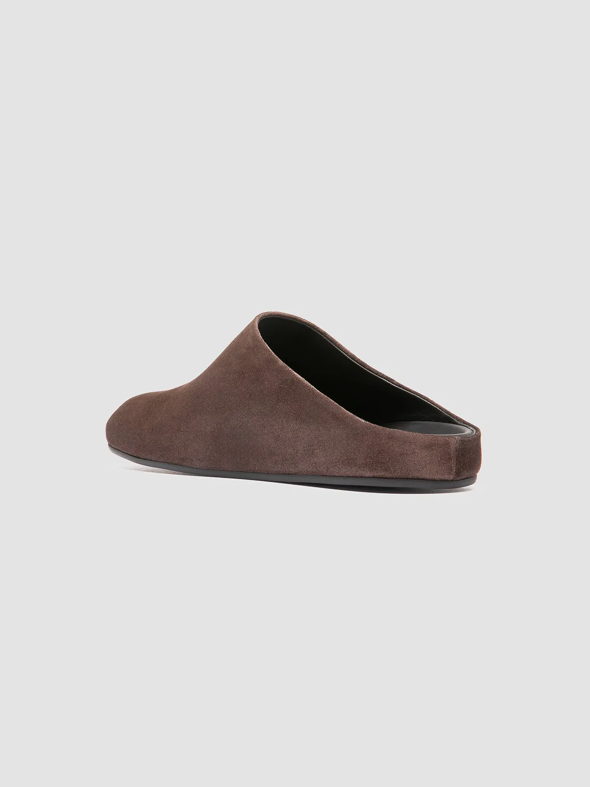 BABOUCHE 001 - Brown Suede Mule Sandals,Men Sandals