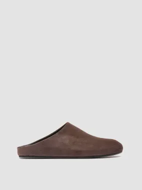 BABOUCHE 001 - Brown Suede Mule Sandals,Men Sandals