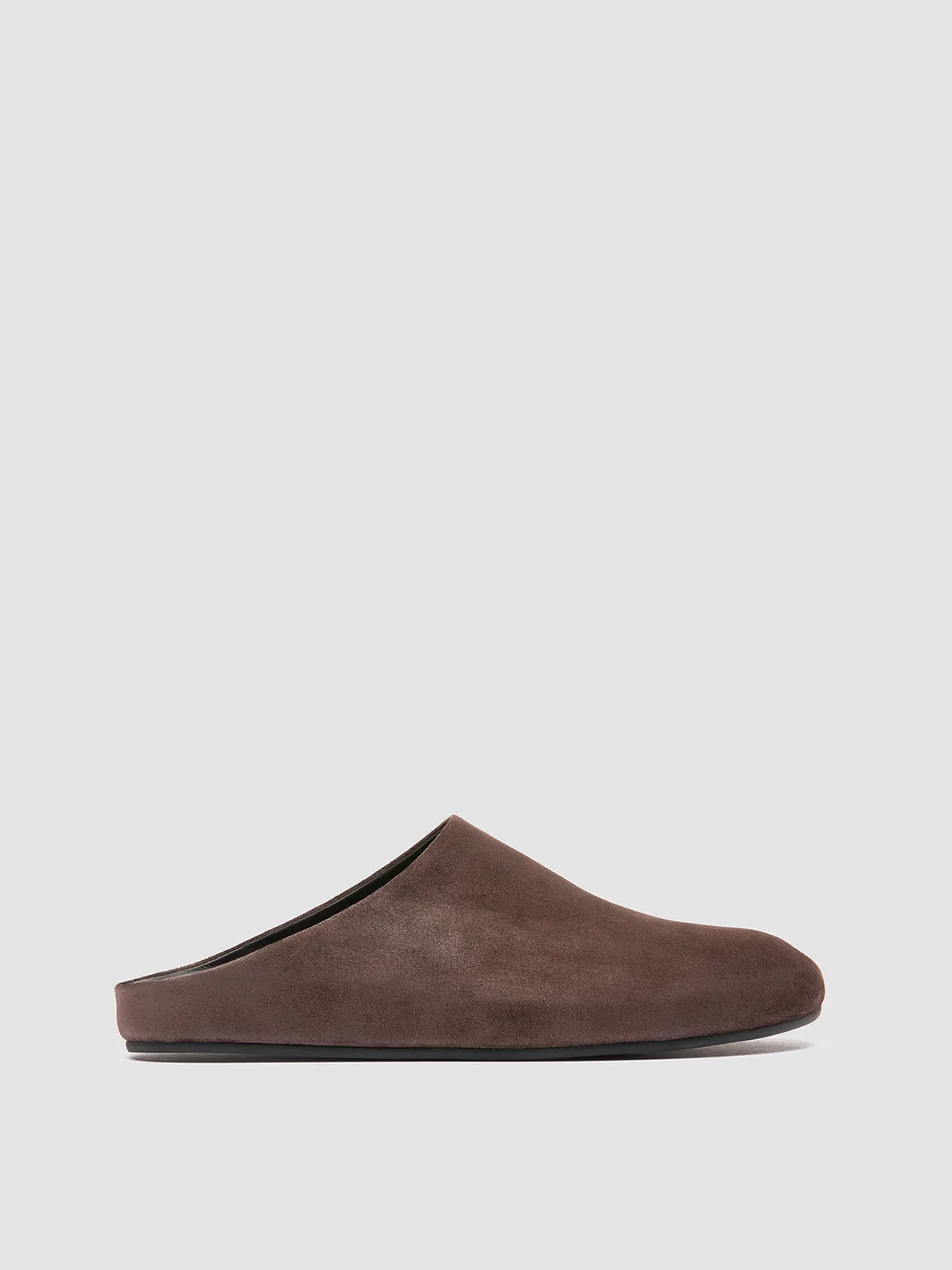 BABOUCHE 001 - Brown Suede Mule Sandals,Men Sandals