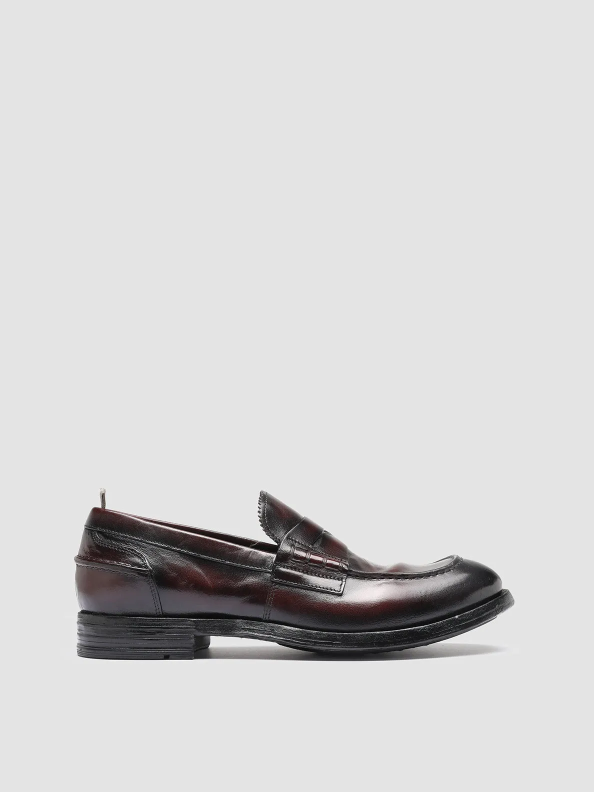 BALANCE 011 - Burgundy Leather Penny Loafers,Men