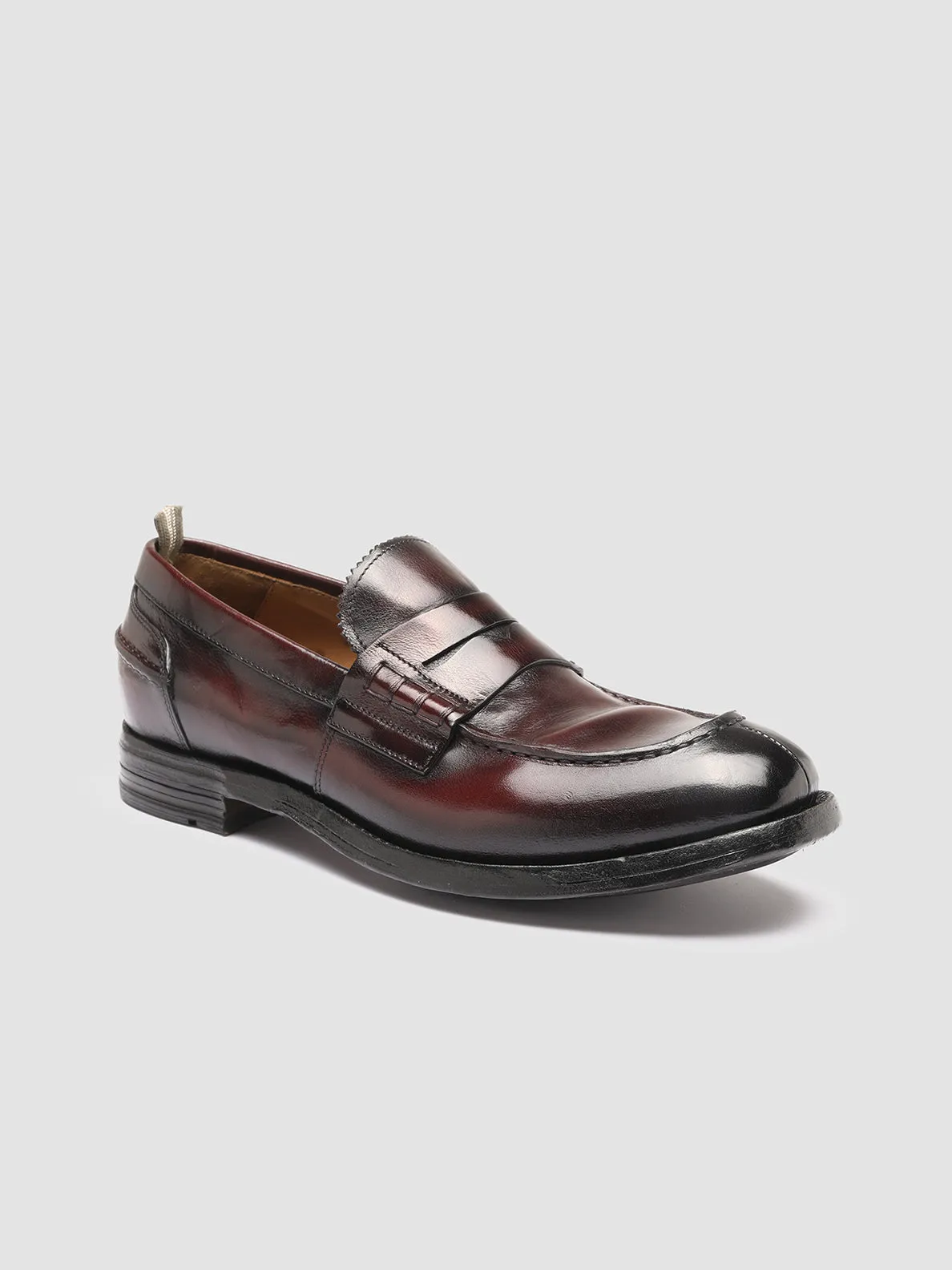 BALANCE 011 - Burgundy Leather Penny Loafers,Men