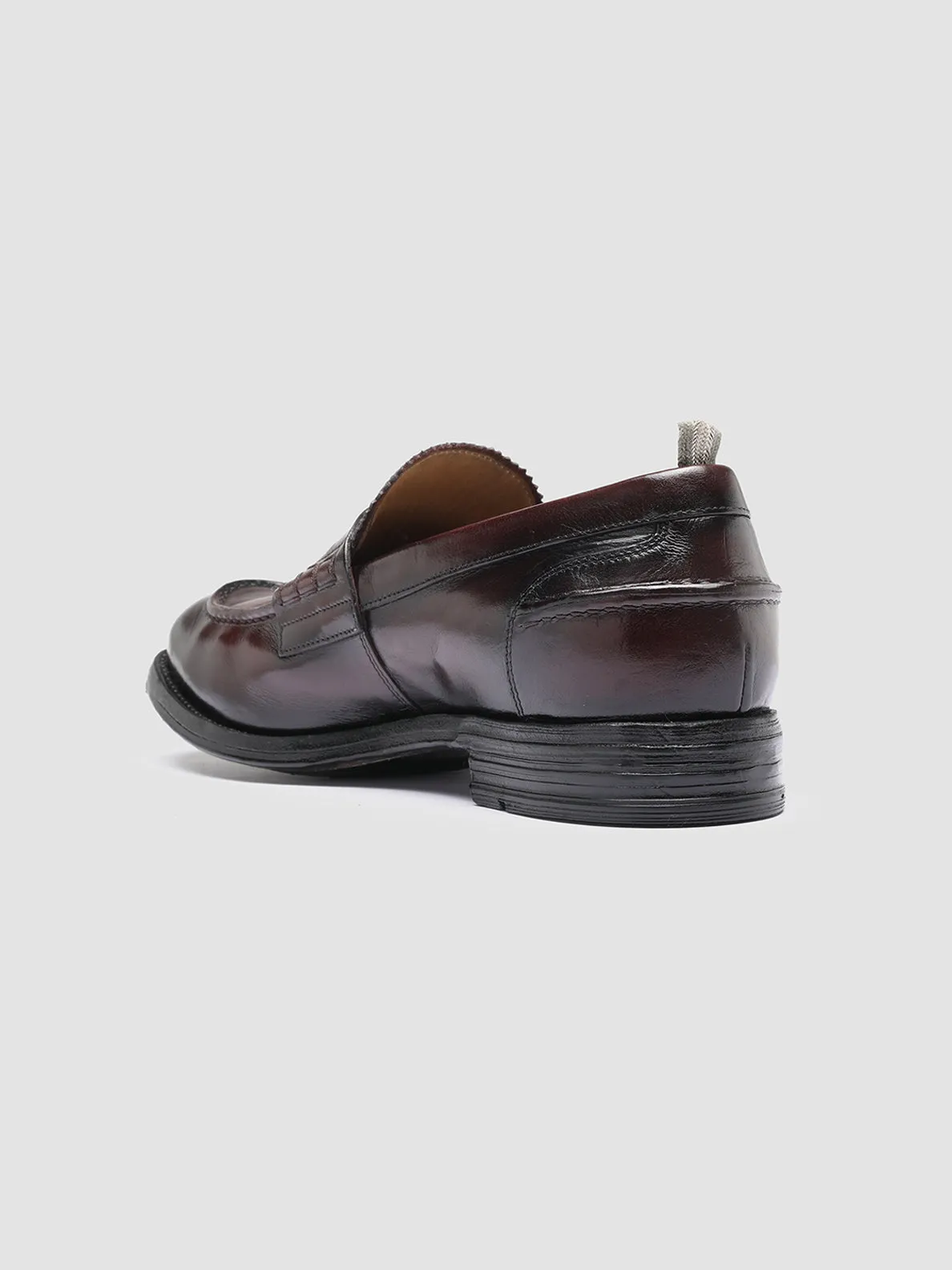BALANCE 011 - Burgundy Leather Penny Loafers,Men
