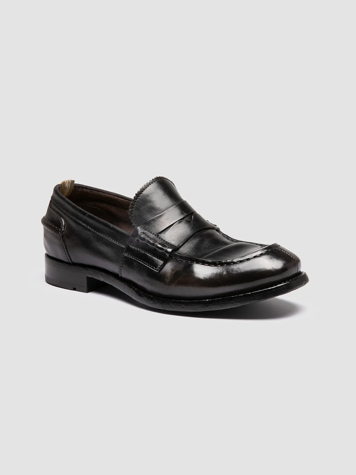 BALANCE 017 - Brown Penny Leather Loafers,Men