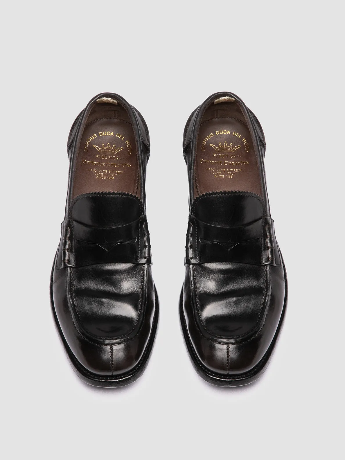 BALANCE 017 - Brown Penny Leather Loafers,Men