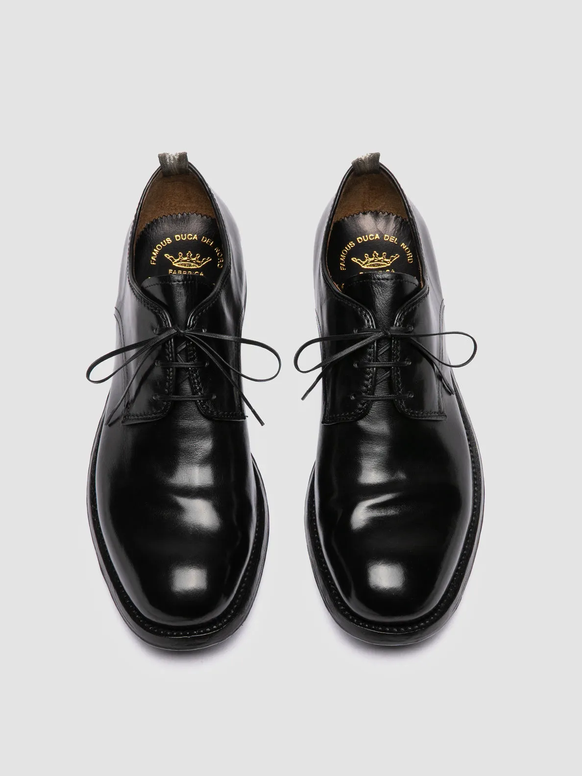 BALANCE 019 - Black Leather Derby Shoes,Men Derby Shoes