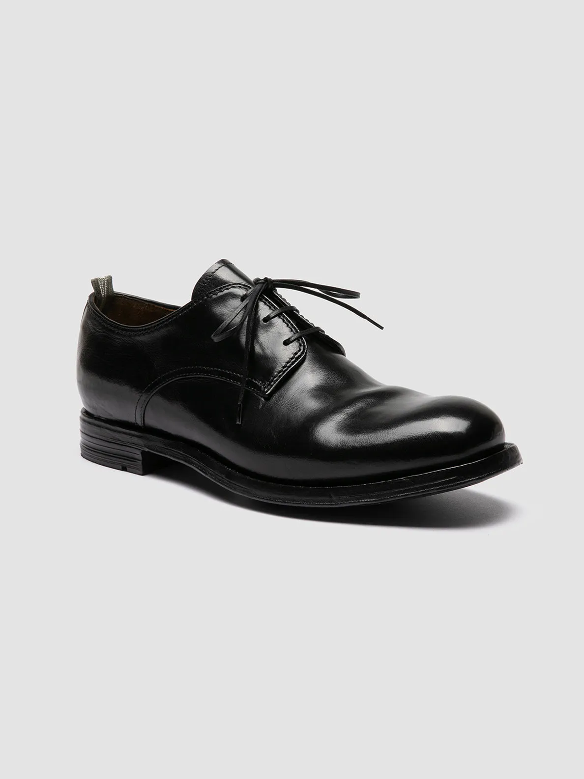 BALANCE 019 - Black Leather Derby Shoes,Men Derby Shoes
