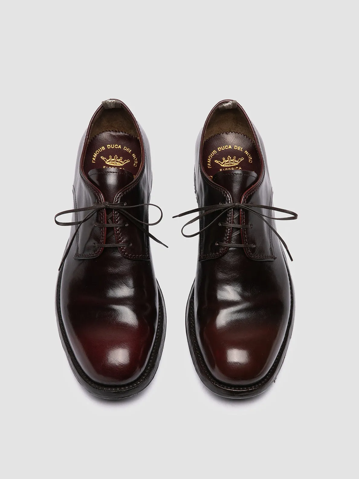 BALANCE 019 - Burgundy Leather Derby Shoes,Men Derby Shoes