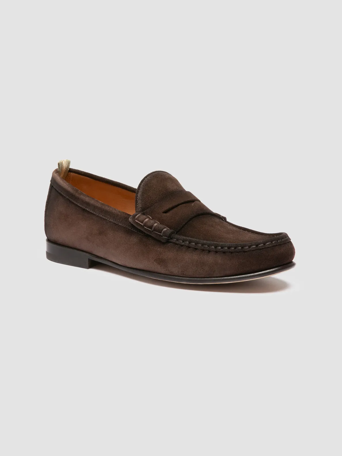 BALFRON 002 - Dark Brown Suede Penny Loafer,Men