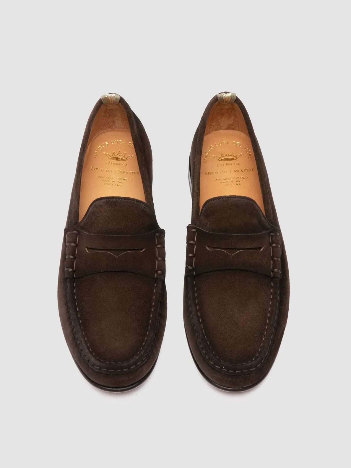 BALFRON 002 - Dark Brown Suede Penny Loafer,Men