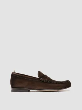 BALFRON 002 - Dark Brown Suede Penny Loafer,Men