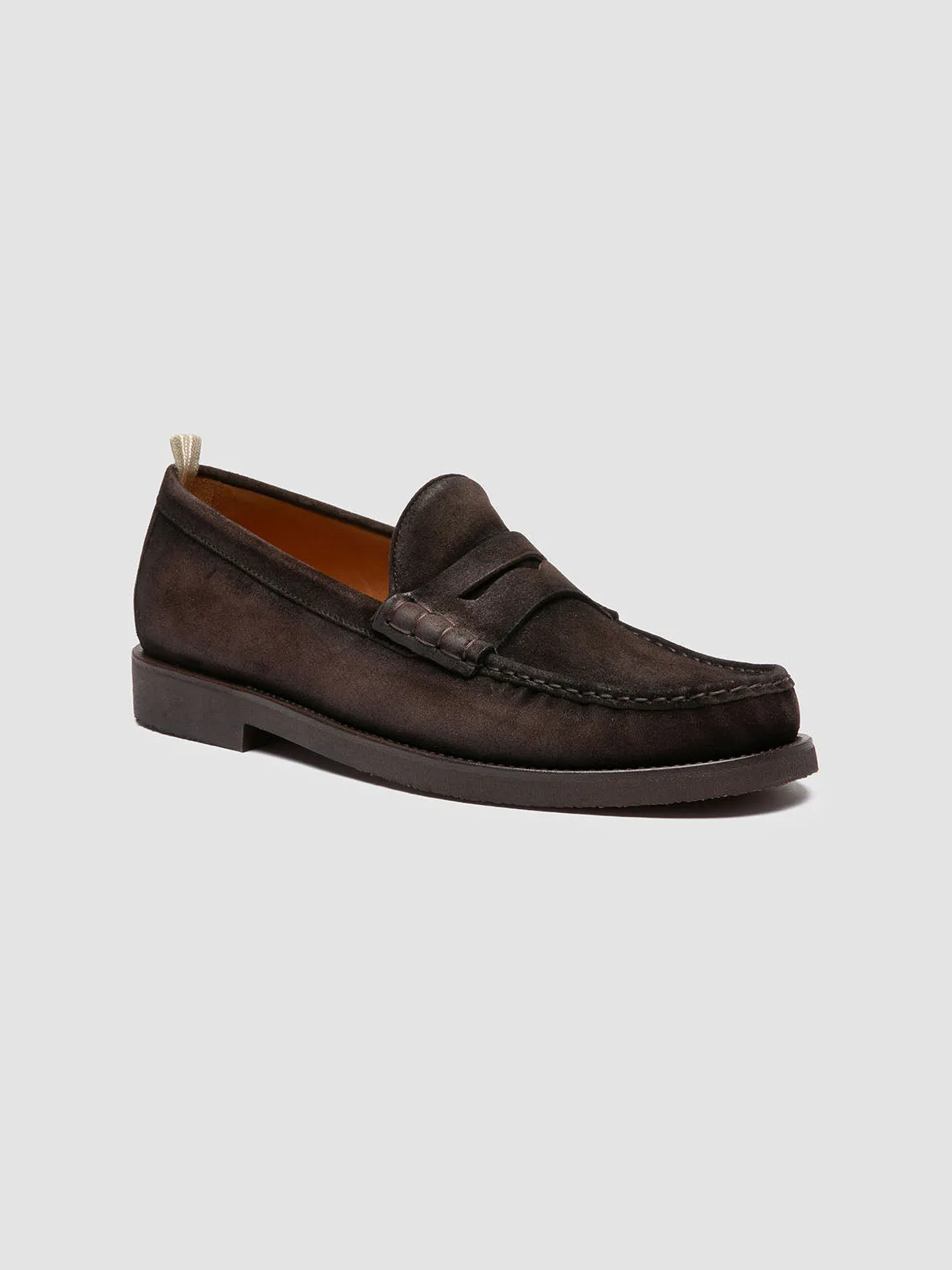 BALFRON FLEXI 001 - Brown Suede Penny Loafers,Men