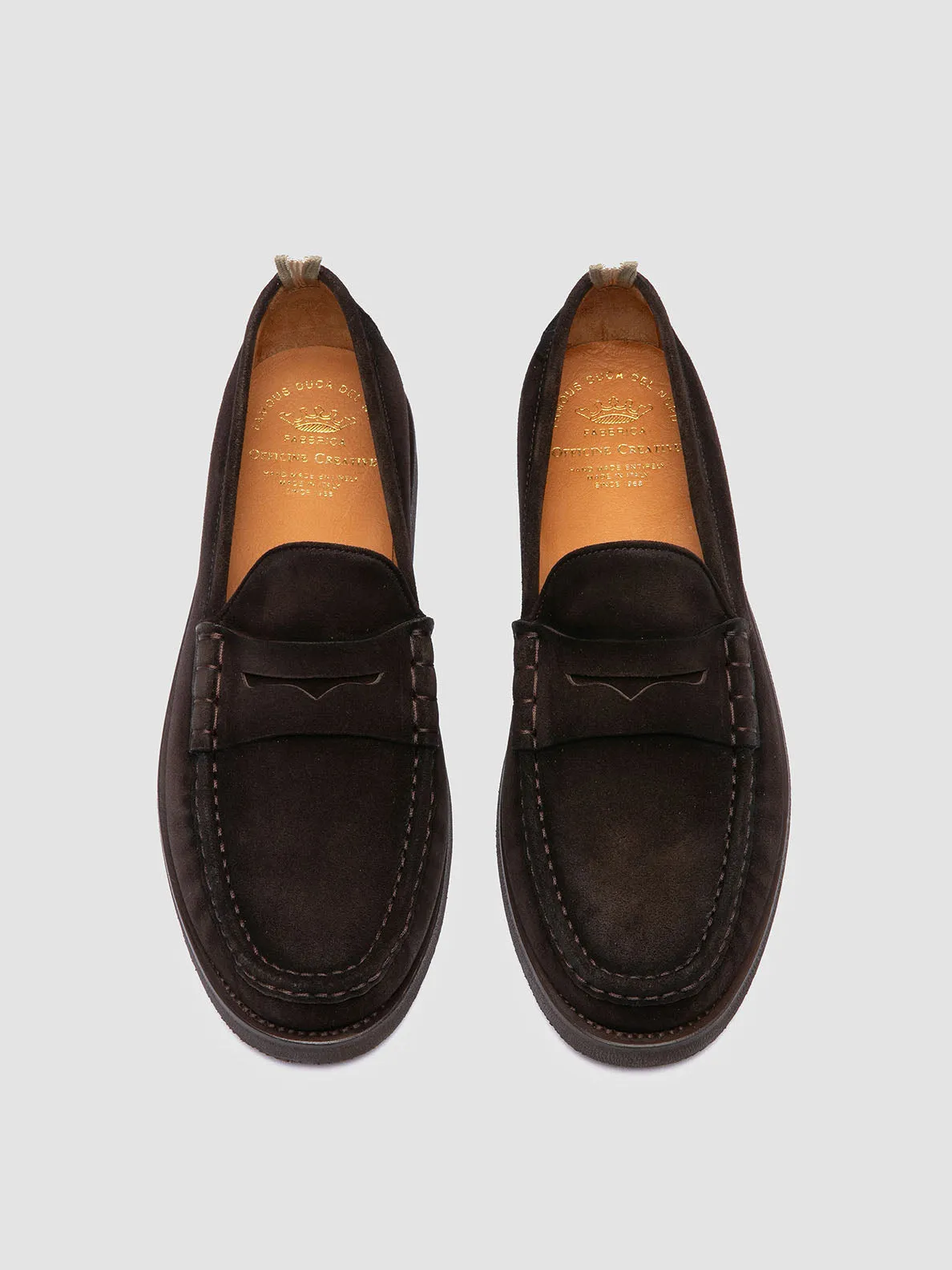 BALFRON FLEXI 001 - Brown Suede Penny Loafers,Men