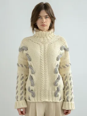 Barbora Turtleneck - White,Women Sweaters