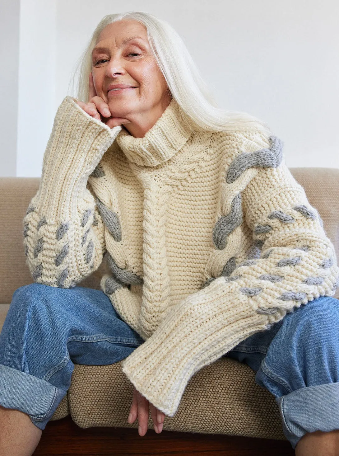 Barbora Turtleneck - White,Women Sweaters