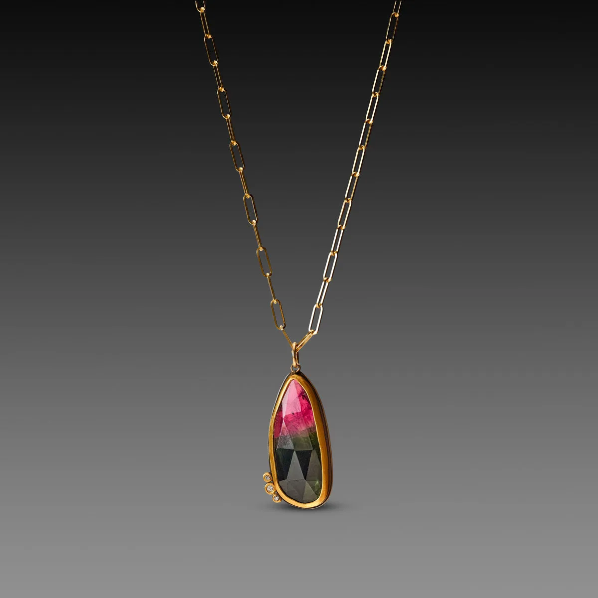 Bicolor Tourmaline Necklace,Jewelry Delicate & Elegant