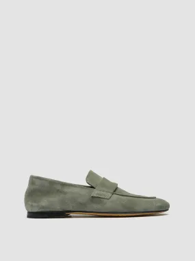 BLAIR 001 - Green Suede Loafers,Women