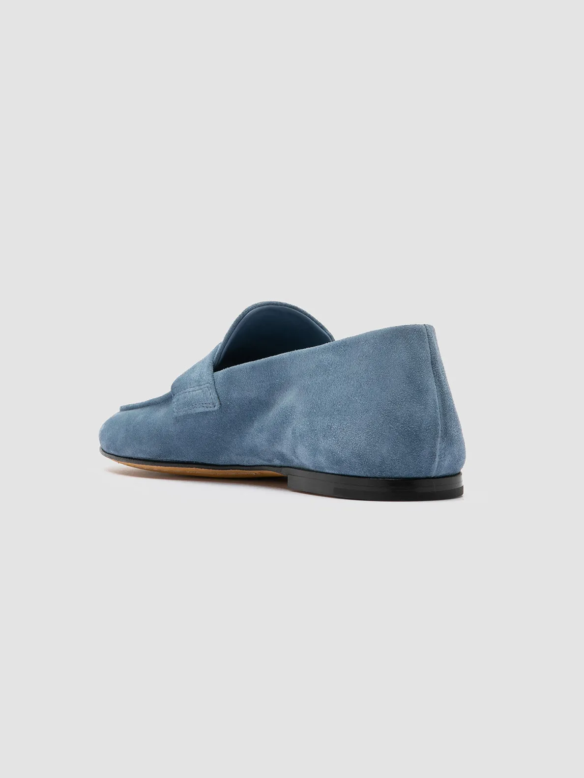 BLAIR 001 - Navy Suede Loafers,Women